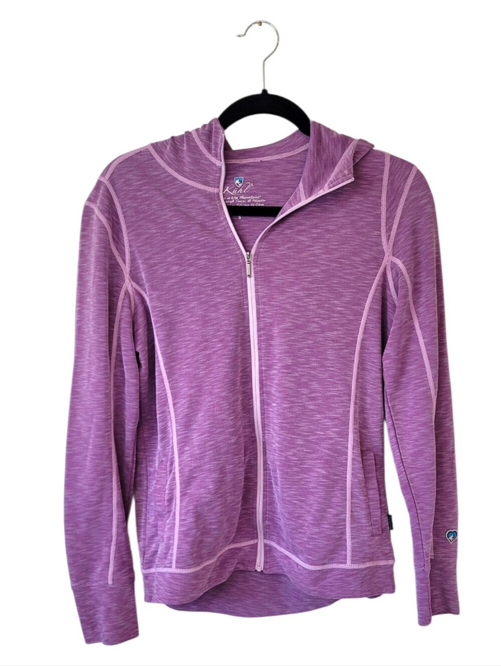 Kuhl Women's Tencel Purple Zip-Front Hoodie Sweater Size S